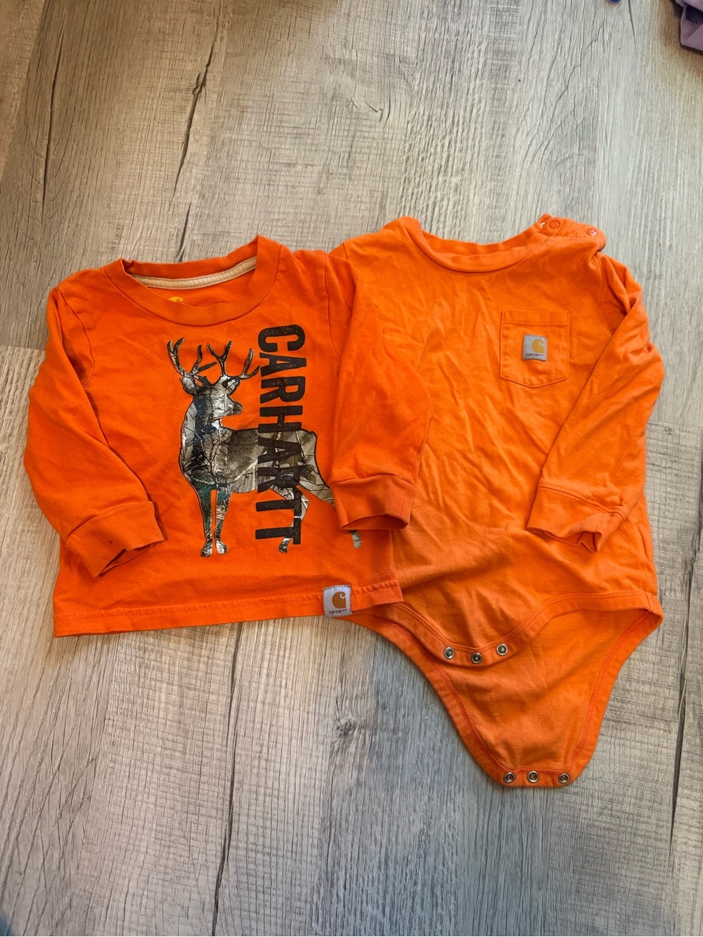 Baby Boy Carhartt Set (12m Shirt, 24m Onesie)